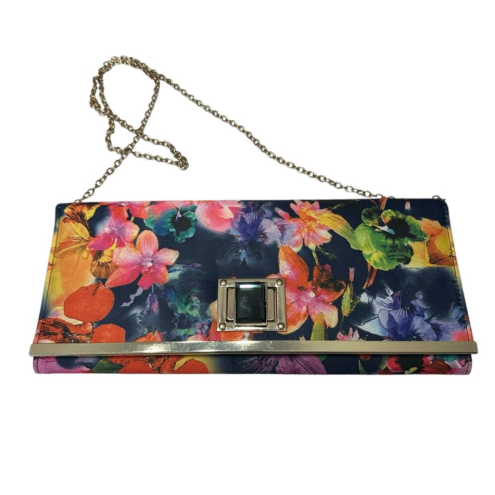 Multicolor Floral Rectangular Convertible Crossbo… - image 8